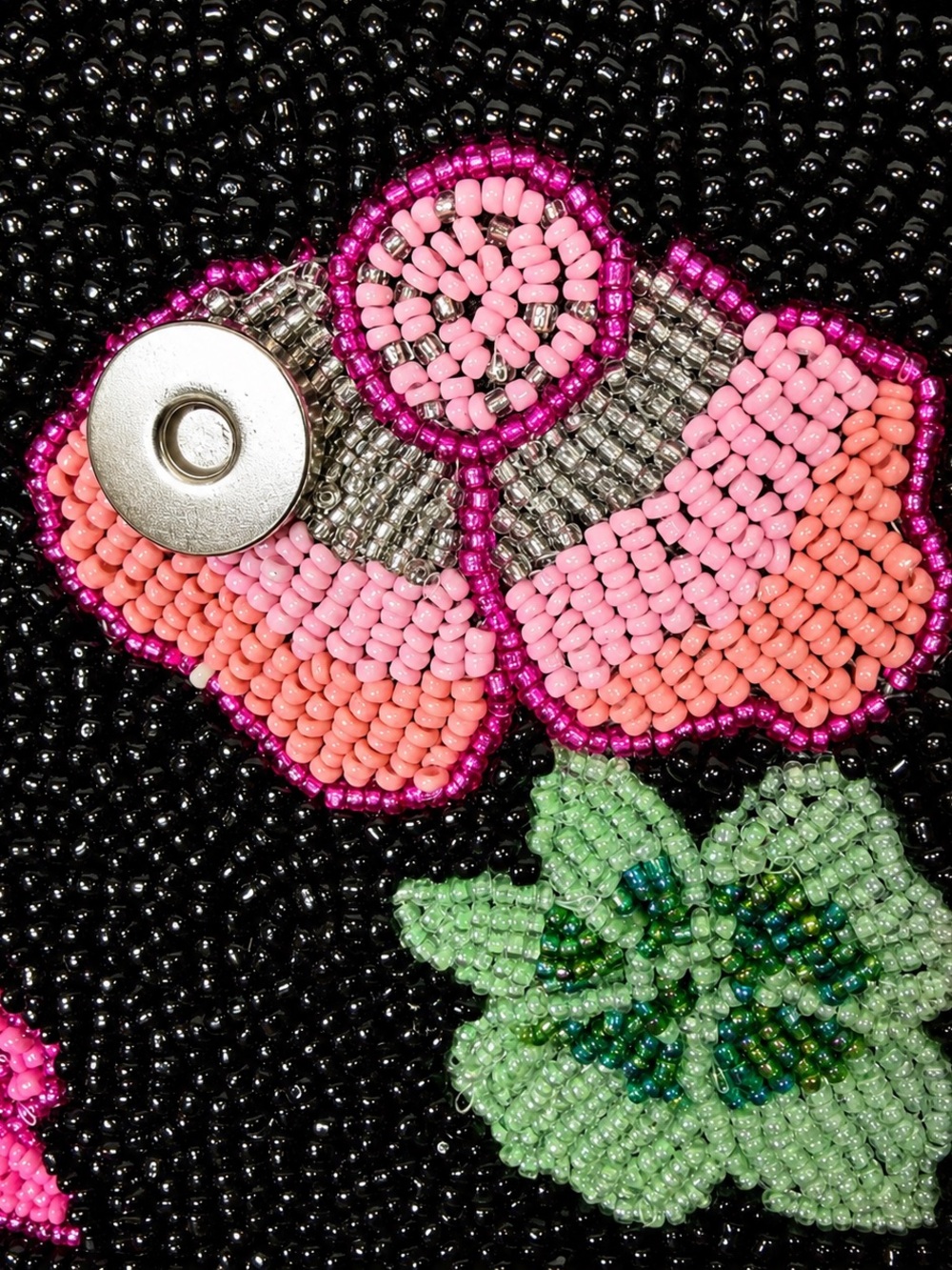 Colorful Floral Beaded Shoulder Bag Boho Statement Purse Y2K Cottagecore NWOT - Picture 14 of 16